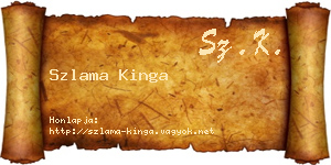 Szlama Kinga névjegykártya